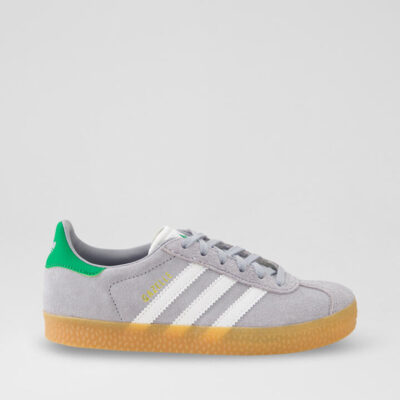 Gazelle Junior Silver Green Suede Sneakers