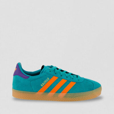 Gazelle Junior Teal Orange Suede Sneakers