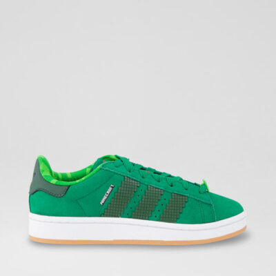 Minecraft Campus 00 Youth Green Black Suede Sneakers