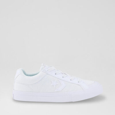 Sport Casual Junior White Grey Fabric Sneakers