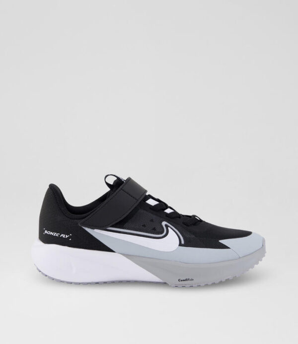 Sonic Fly Junior Black White Fabric Sneakers