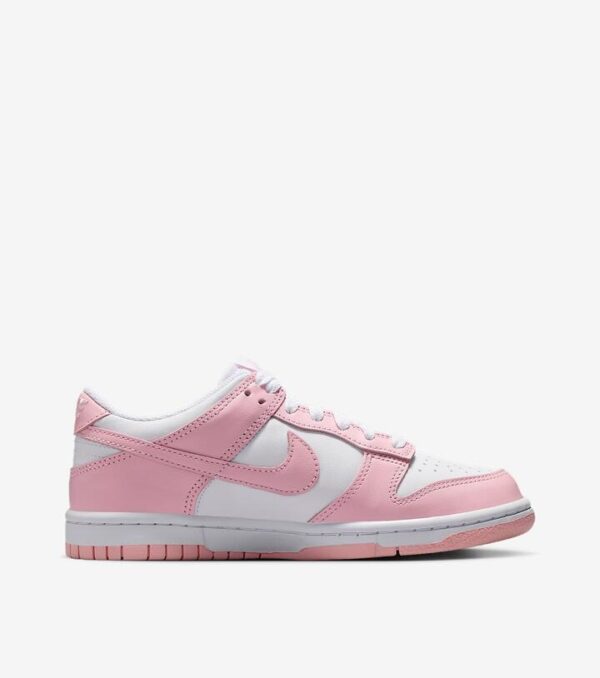 Dunk Low Youth White Pink Leather Sneakers