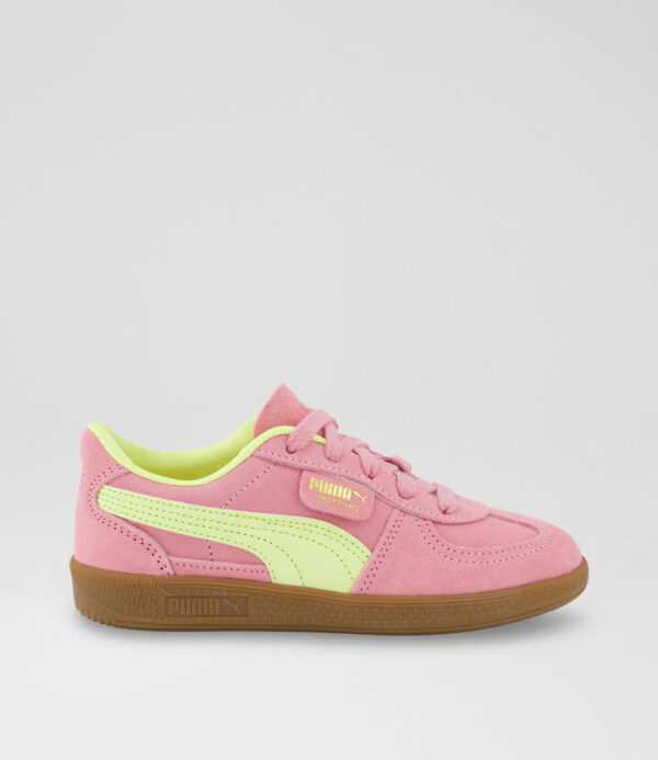 Palermo Junior Pink Yellow Mesh Sneakers