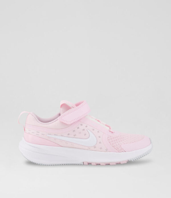 Star Runner 5 Junior Pink White Fabric Sneakers