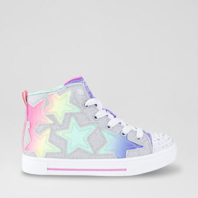 Twinkle Sparks Junior Silver Multi Mesh Sneakers