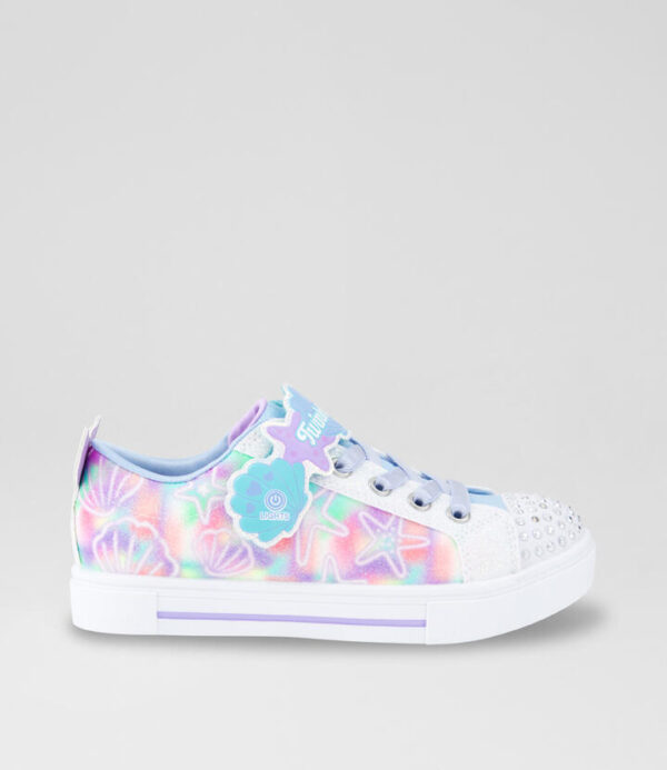 Twinkle Sparks Junior White Multi Mesh Sneakers
