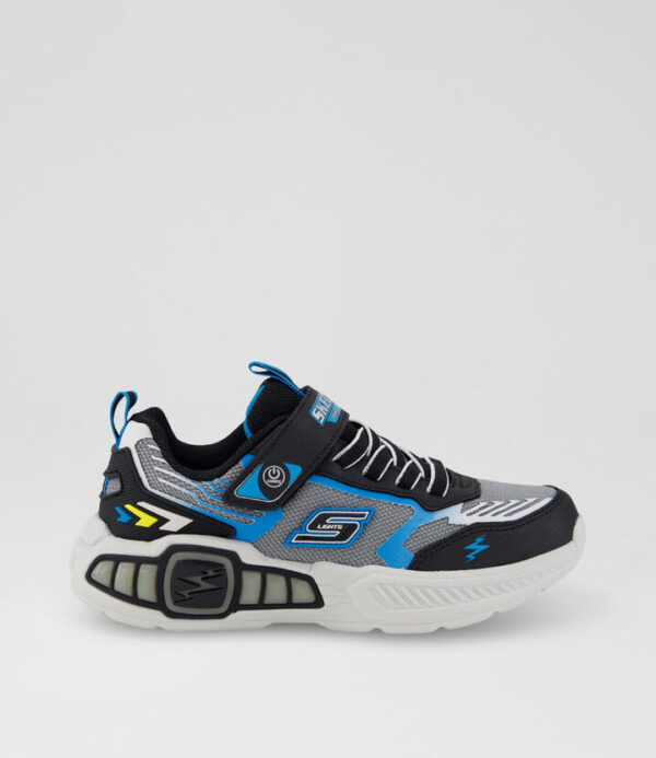 Light Storm Junior Black Grey Mesh Sneakers