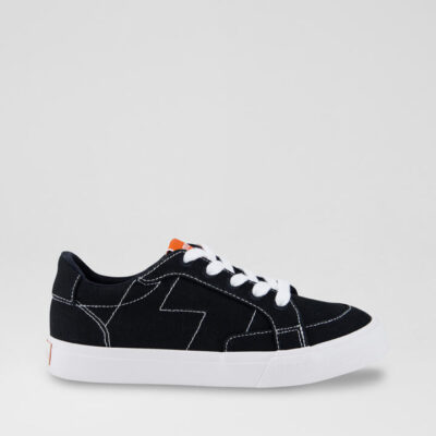 Coast Junior Black Canvas Sneakers