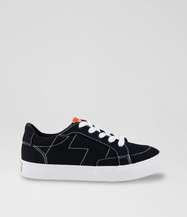 Coast Junior Black Canvas Sneakers