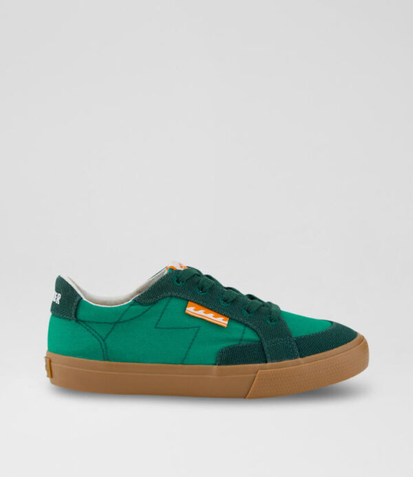 Coast Junior Green Canvas Sneakers
