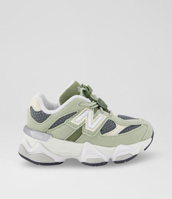 9060 Toddler Garter Snake Green Fabric Sneakers