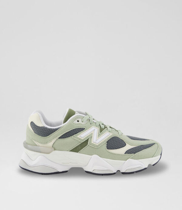 9060 Youth Garter Snake Green Mesh Sneakers