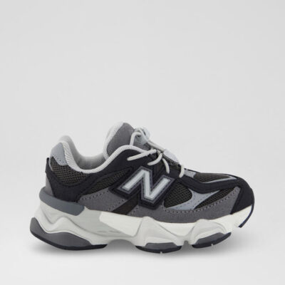 9060 Toddler Black Grey Suede Sneakers