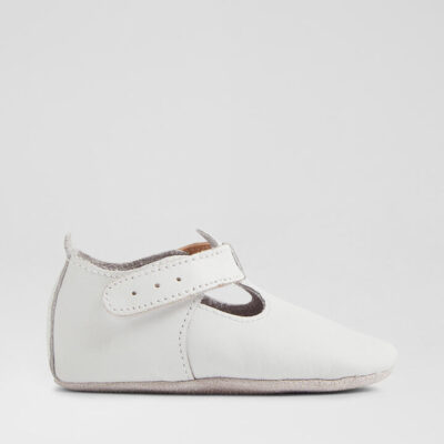 Ss Jack And Jill Infant White Leather Flat Shoes