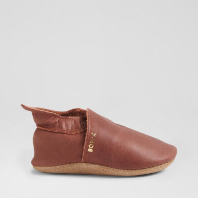 Ss Simple Shoe Infant Toffee Leather Flat Shoes
