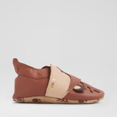 Ss Fawna Infant Mocha Beige Leather Flat Shoes