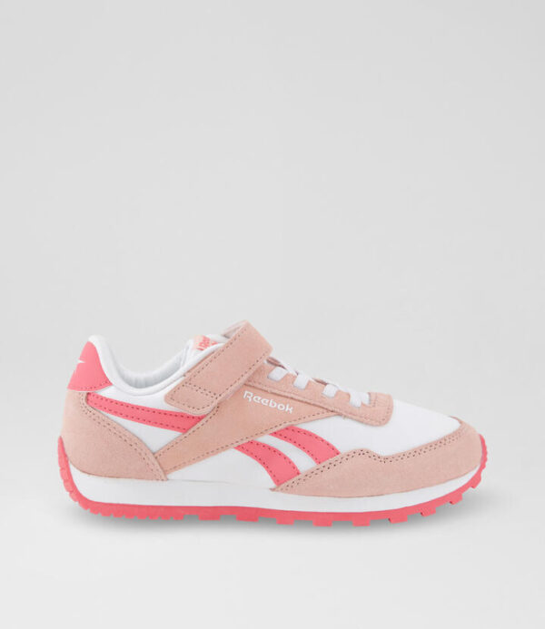 Glide Low Junior White Pink Fabric Sneakers