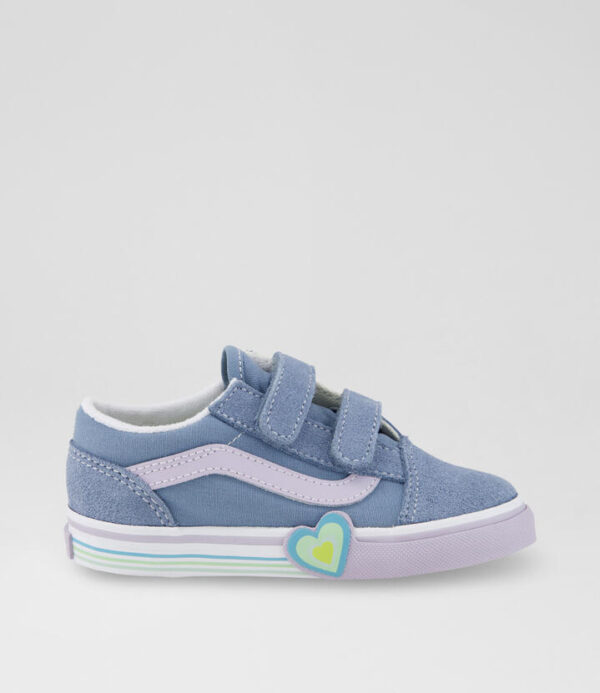 Old Skool Toddler Blue Fabric Sneakers