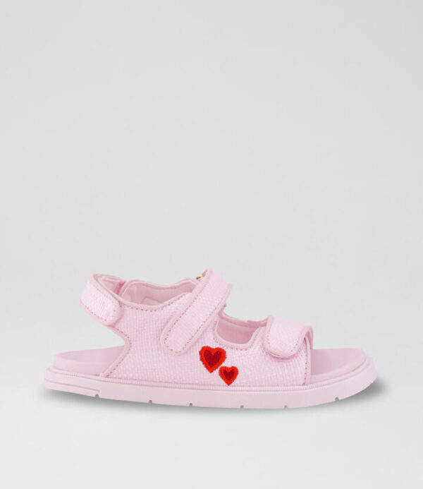 Nina Junior Pink Fabric Sandals