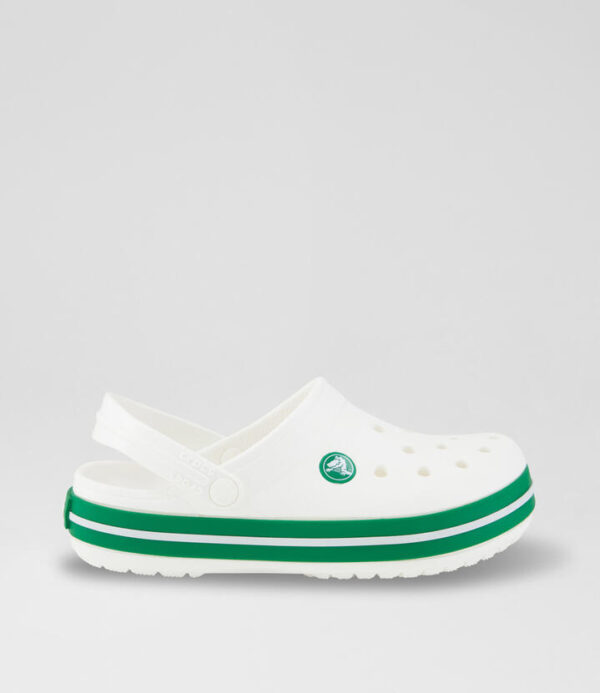 Crocband Toddler White Green Croslite Sandals