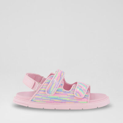 Nova Junior Pink Fabric Sandals
