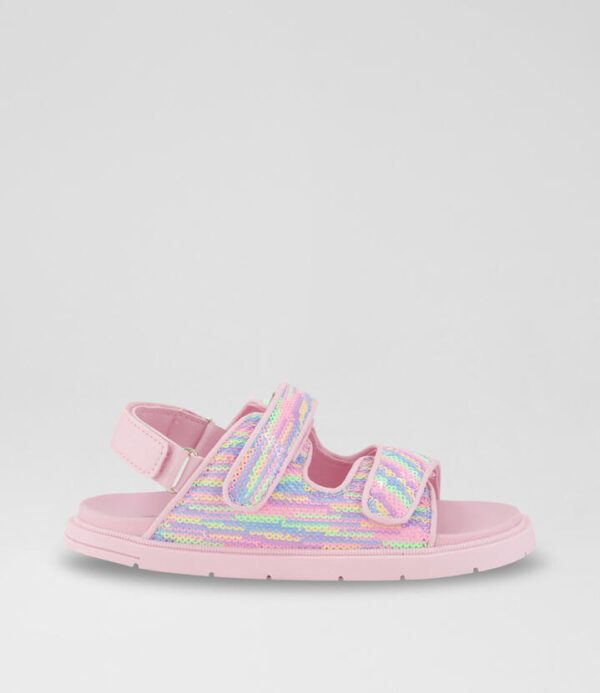 Nova Junior Pink Fabric Sandals