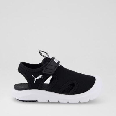 Fun Racer Toddler Black Fabric Sandals