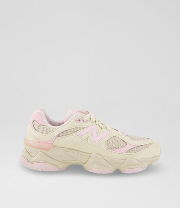 9060 Youth Tan Pink Fabric Sneakers