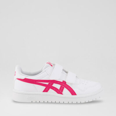 Japan S Junior White Fuchsia Leather Sneakers
