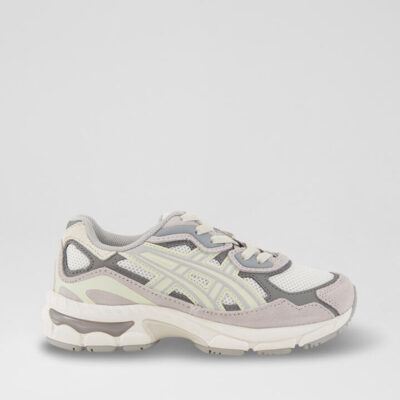 Gel Nyc Junior Cream Grey Mesh Sneakers