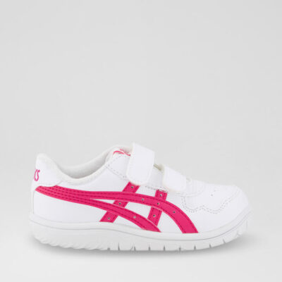 Japan S Toddler White Fuchsia Leather Sneakers