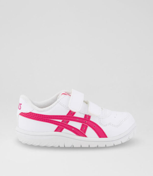 Japan S Toddler White Fuchsia Leather Sneakers
