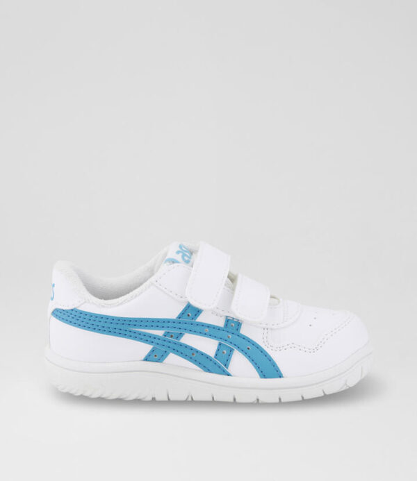 Japan S Toddler White Blue Leather Sneakers