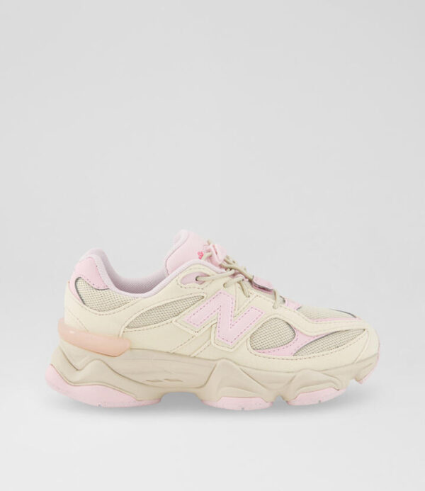 9060 Junior Tan Pink Fabric Sneakers