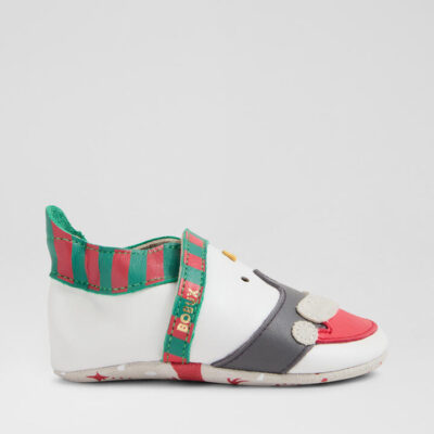 Ss Jingle Infant White Poppy Leather Flat Shoes