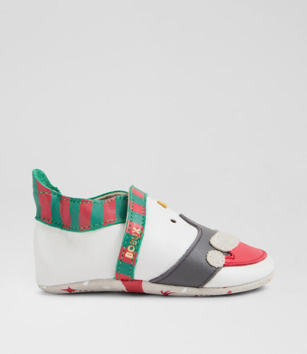 Ss Jingle Infant White Poppy Leather Flat Shoes