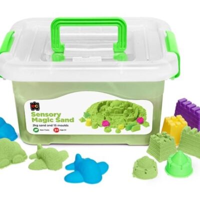 Sensory Magic Sand and Moulds 2kg Green
