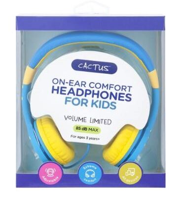 Cactus Comfort Kids Headphones Blue