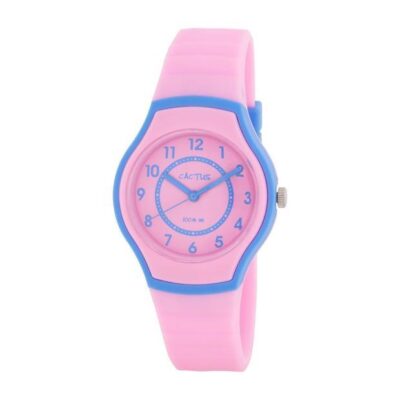 Cactus Sunset Kids Waterproof Watch Pink/Blue