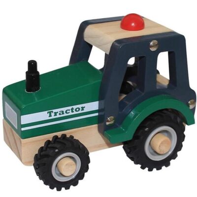 Wooden Tractor Toy Green