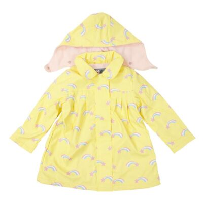Girls Raincoat Shooting Star Lemon