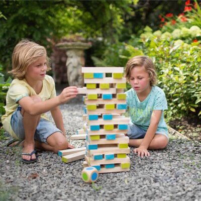 BS Toys Large Wooden Tower with Dice