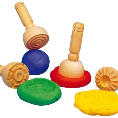 Wooden 4 Dough Stampers