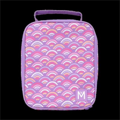MontiiCo Insulated Large Lunch Bag and Ice Pack Rainbow Roller
