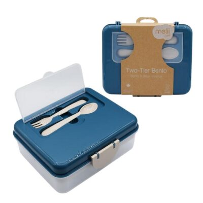 Melii Luxe Bento Two Lunch Box: Blue