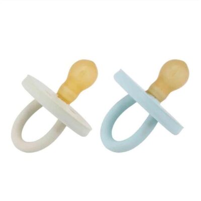 Bumi Bebe Round Teat Pacifier Denim and Sage - 2 Pk (0 to 3m)