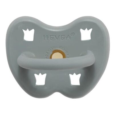 Hevea Round Teat Pacifiers Gorgeous Grey (3 to 36M)