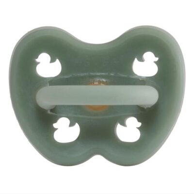 Hevea Round Teat Pacifiers Moss Green (0 to 3M)