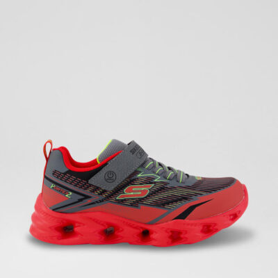 Vortex 2 Junior Red Charcoal Fabric Sneakers