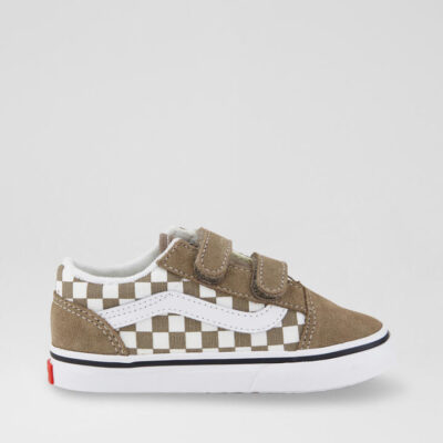 Old Skool Checker Toddler Walnut Fabric Sneakers